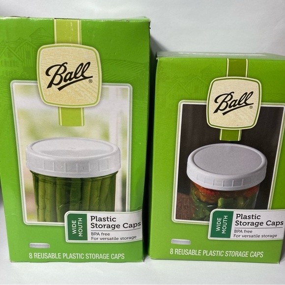 Kitchen Ball Wide Mouth Plastic Storage Caps Lids Bpa Free 1 Lid